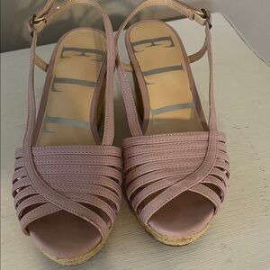 Elle Blush Wedge Sandals